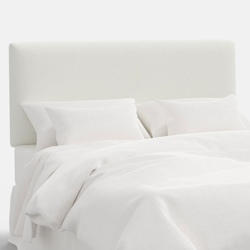 Tribeca Textured Linen Headboard - White, Twin,White