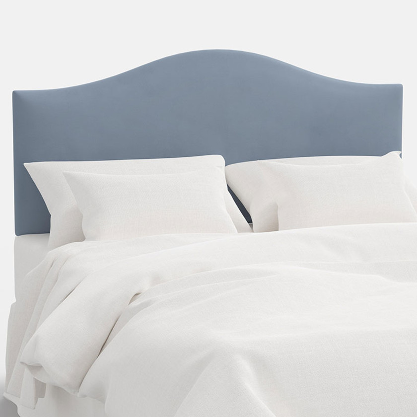 Saddle Velvet Headboard - Ocean, Twin,Ocean