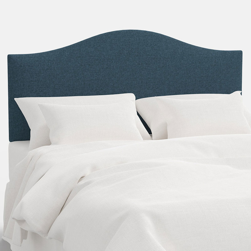 Saddle Textured Linen Headboard - Navy, Twin,Navy