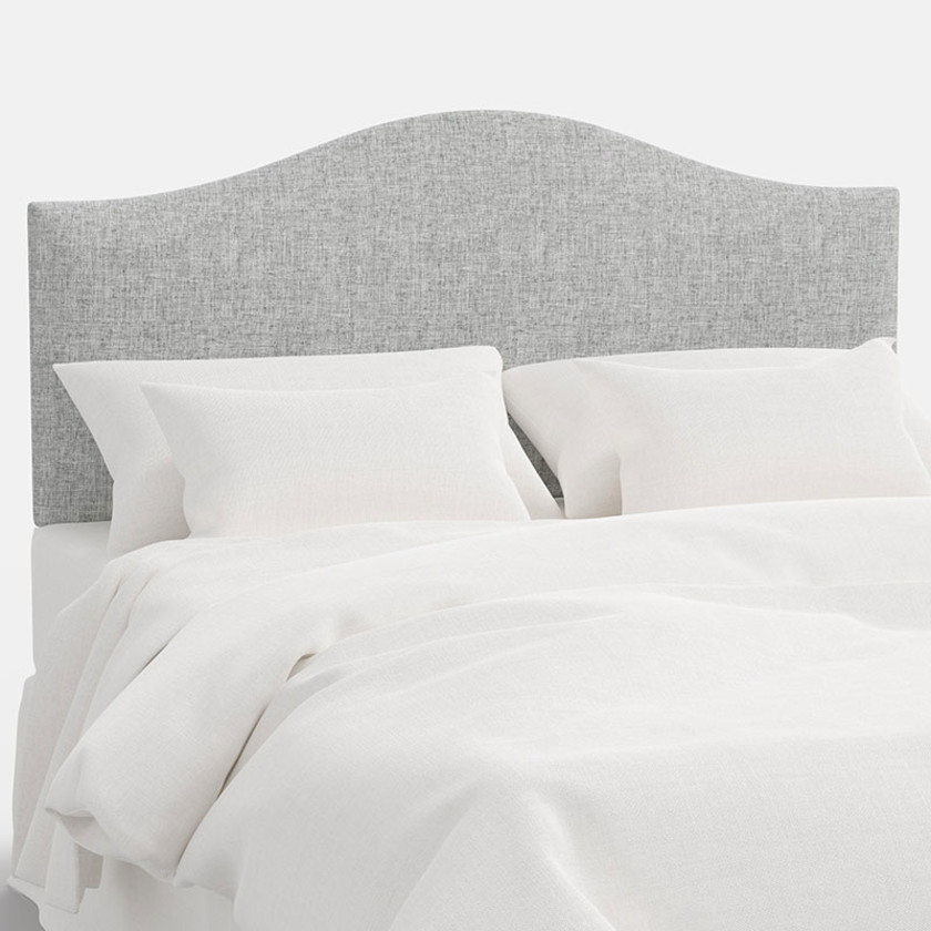 Saddle Textured Linen Headboard - Pumice, Twin,Pumice