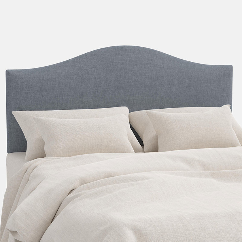 Saddle Textured Linen Headboard,Blue