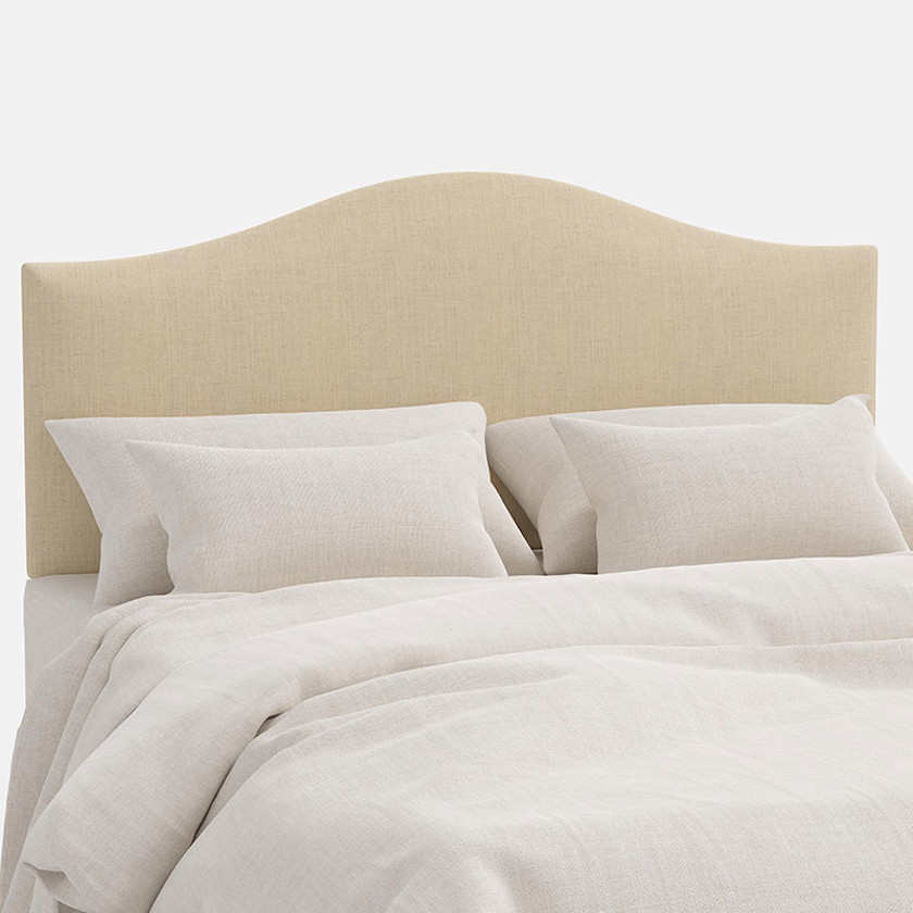 Saddle Textured Linen Headboard,Oatmeal