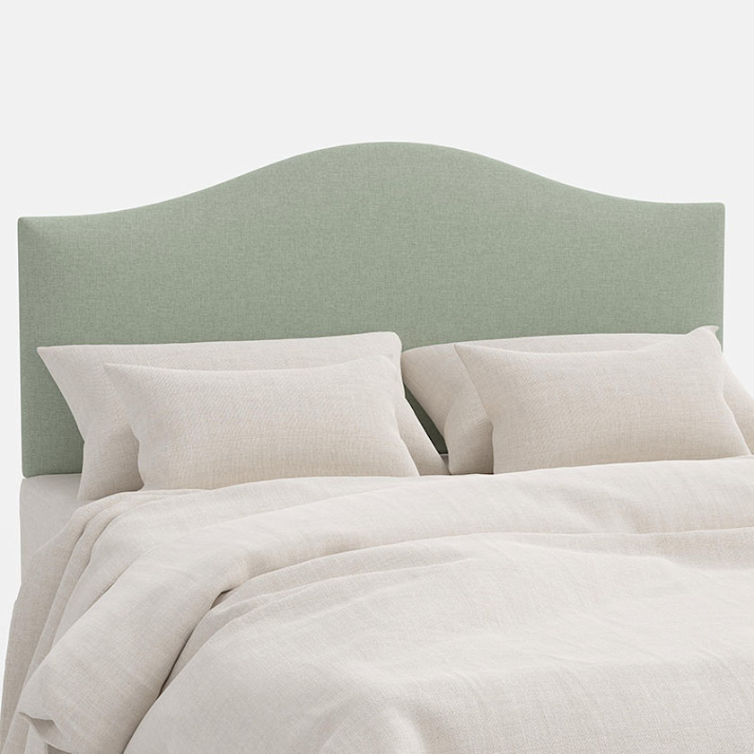 Saddle Textured Linen Headboard,Seafoam