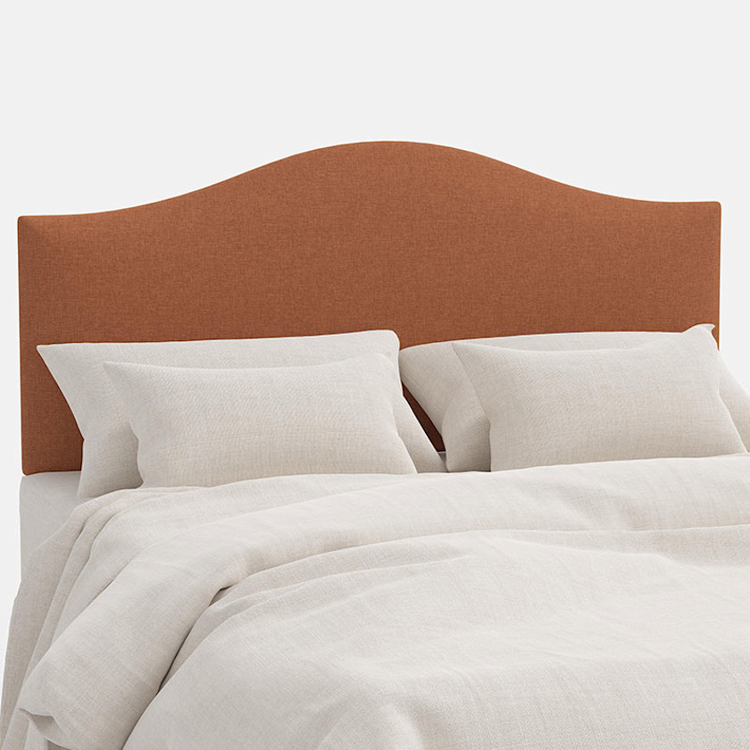 Saddle Textured Linen Headboard,Terracotta
