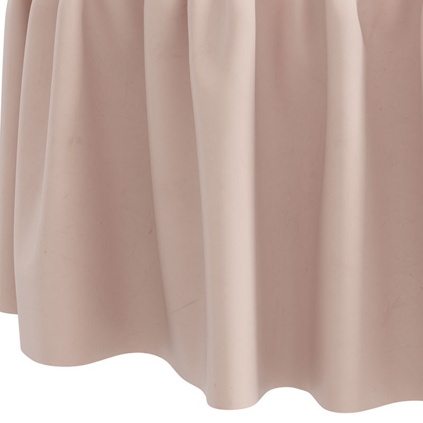Velvet Ruffle Ottoman - Blush,Blush