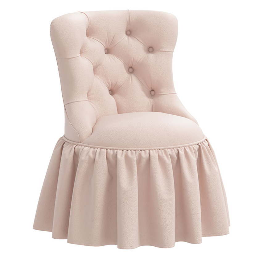 Velvet Ruffle Chair