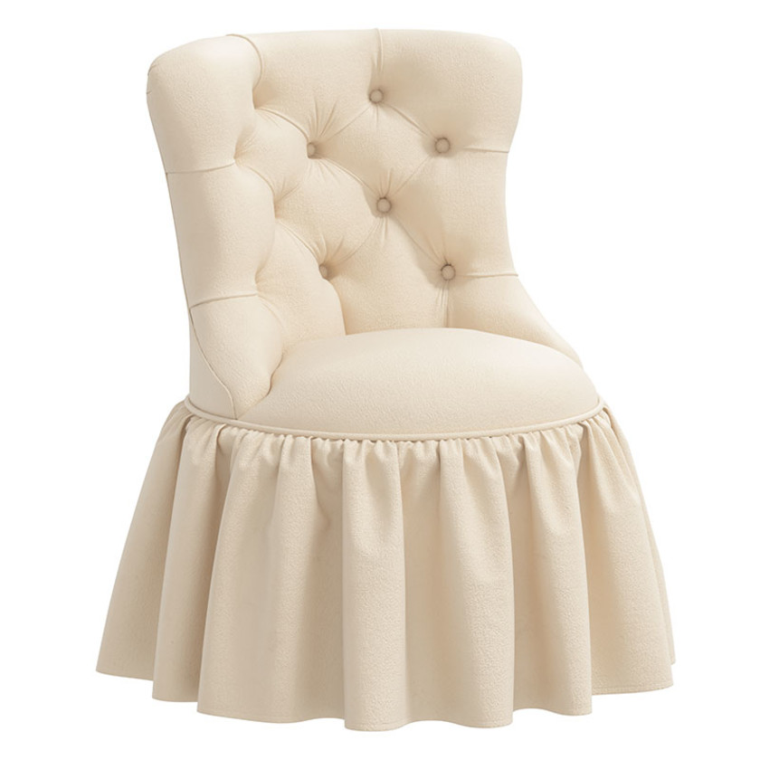 Velvet Ruffle Chair