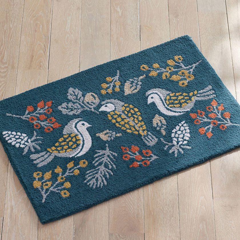 Fall Hand Hooked Indoor/Outdoor Rug - Swallow Leaf, 24 in. x 36 in.