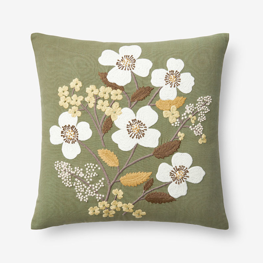 Adley Floral Decorative Square Pillow Cover