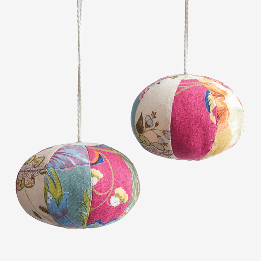Quilted Ornaments, Set of 2