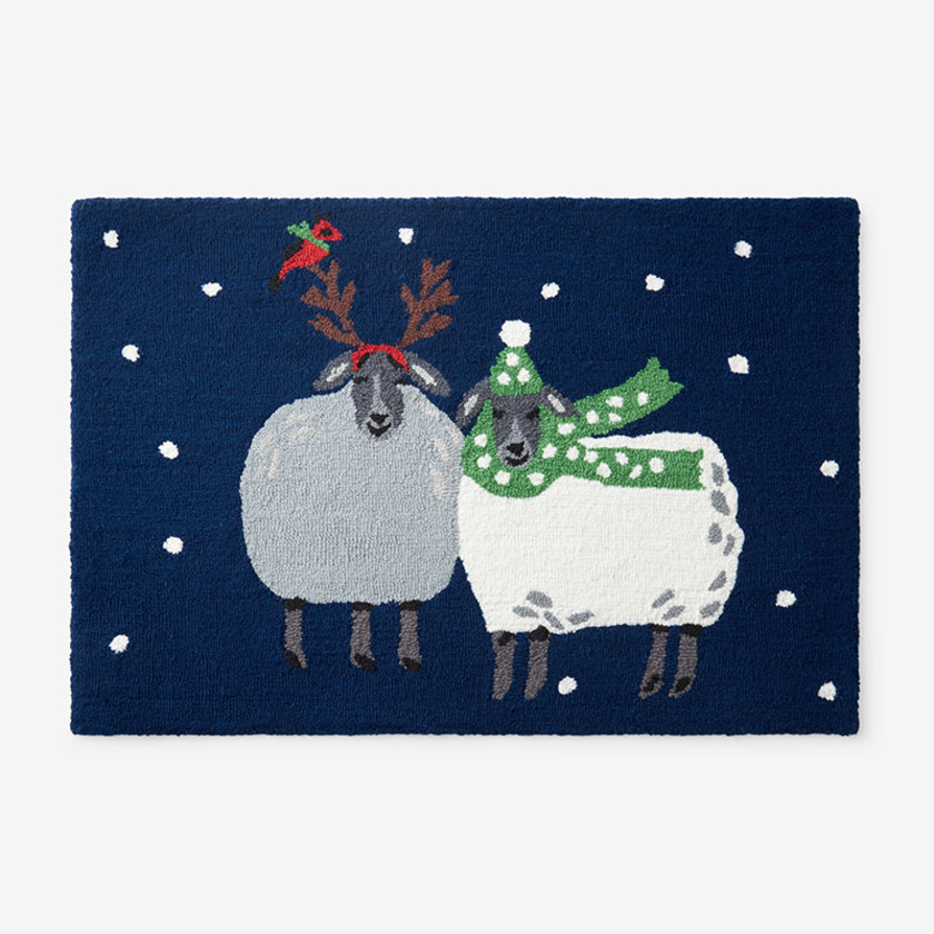 Holiday Hand Hooked Indoor/Outdoor Rug