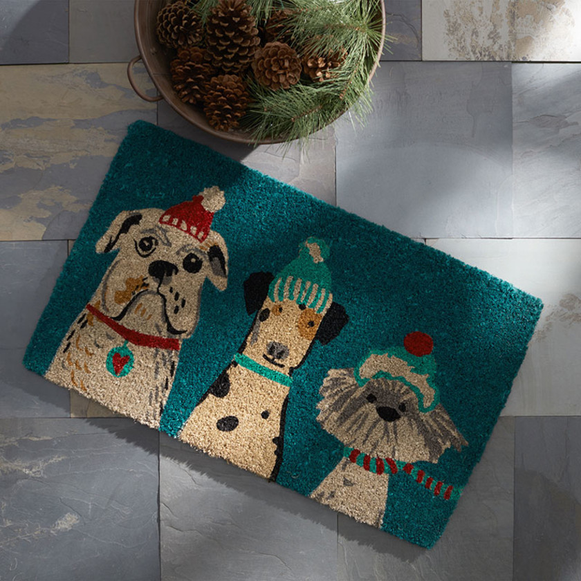 Holiday Coir Doormat - Dogs, 18 in. x 30 in.