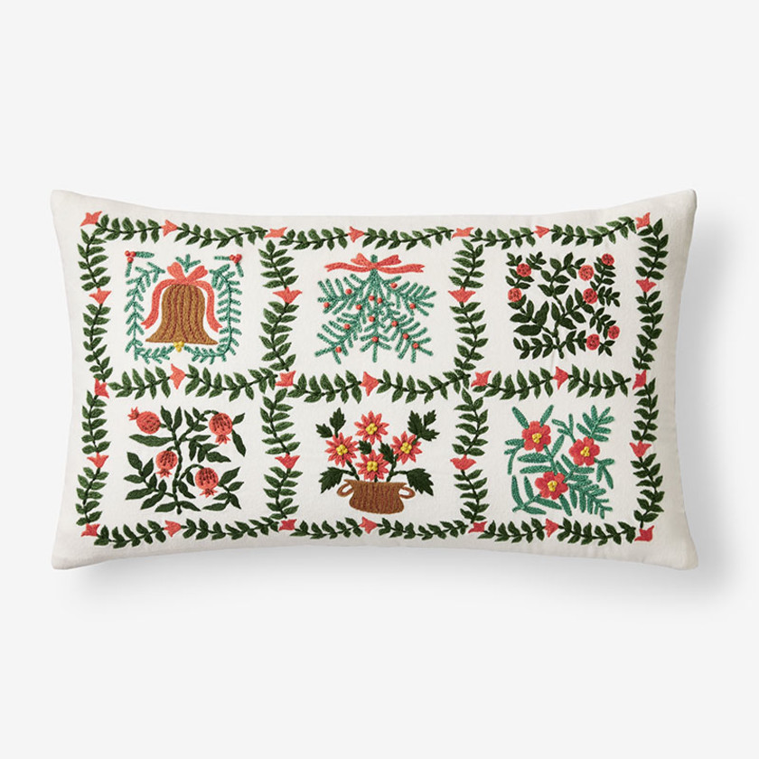 Christmastide Decorative Lumbar Pillow Cover