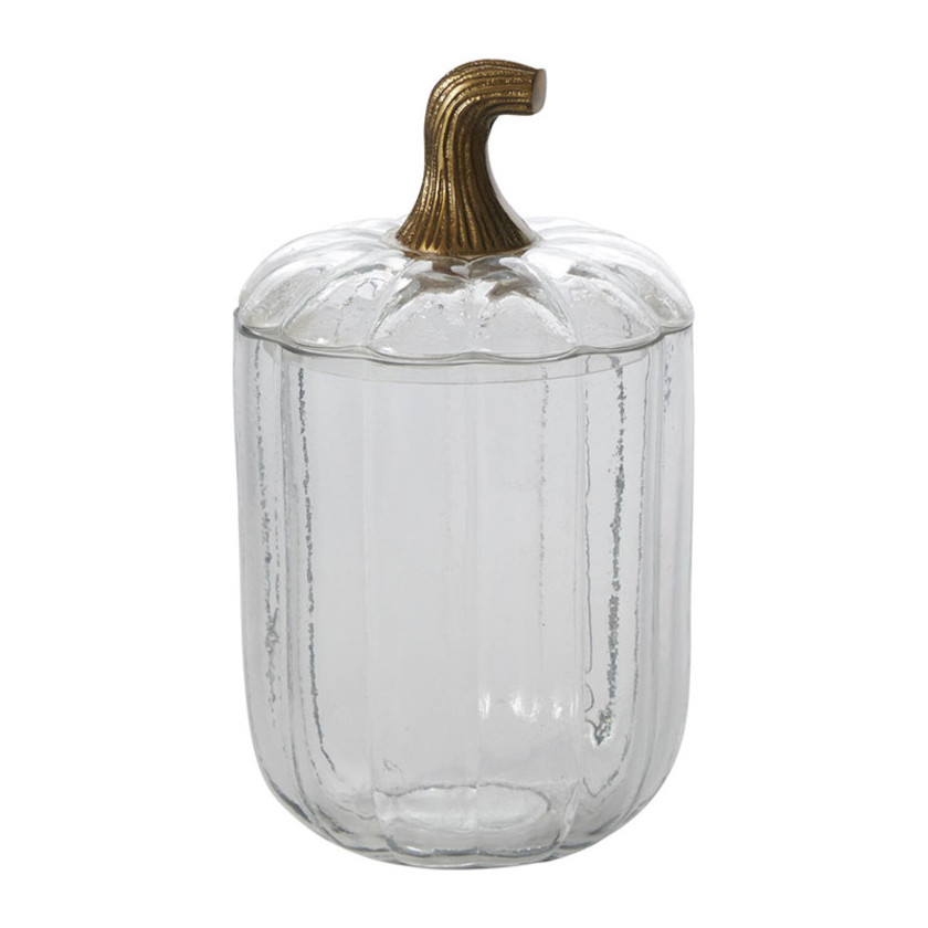 Glass Translucent Pumpkin Jar