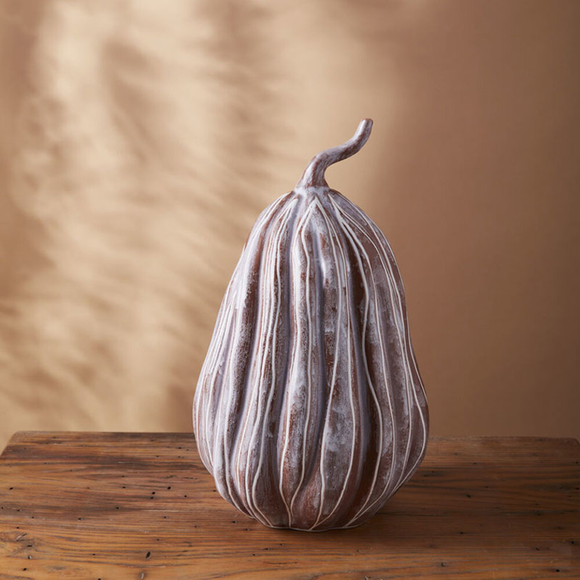 Fall Bounty Ceramic Figurine - Large Pumpkin