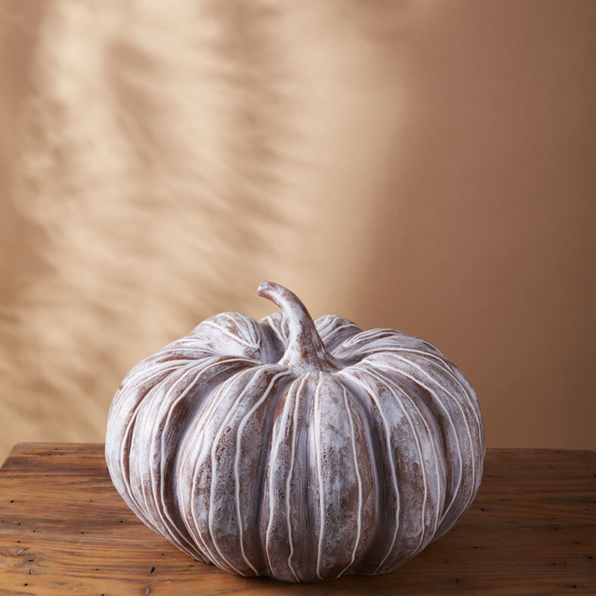 Fall Bounty Ceramic Figurine - Small Pumpkin