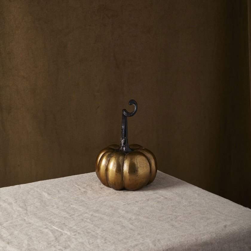 Cast Aluminum Pumpkin - Bronze, Medium