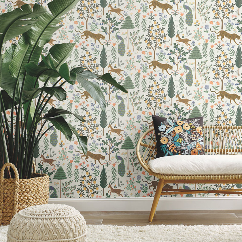 Menagerie Removable Wallpaper - Cream,