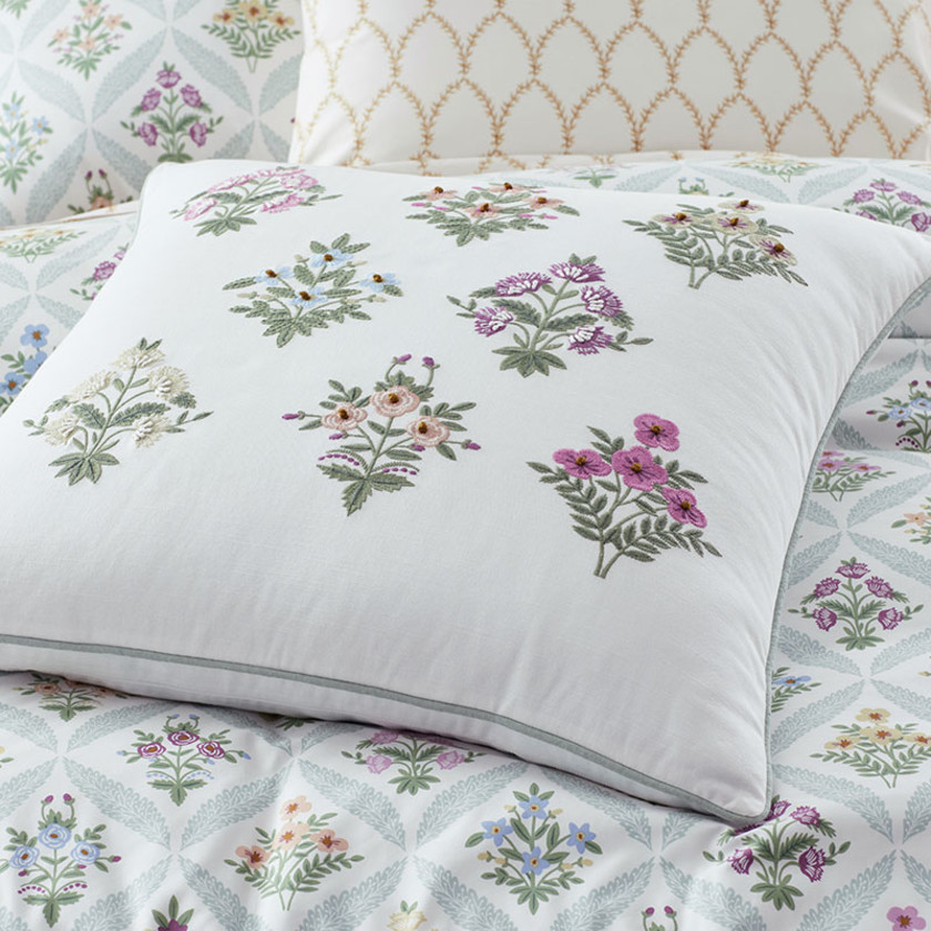 Estee Garden Decorative Square Pillow Cover - Green Multi,Green Multi