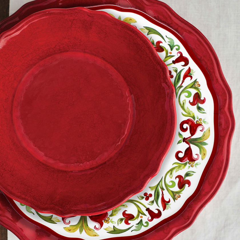 Garnet Melamine Salad Serving Bowl - Garnet,Garnet