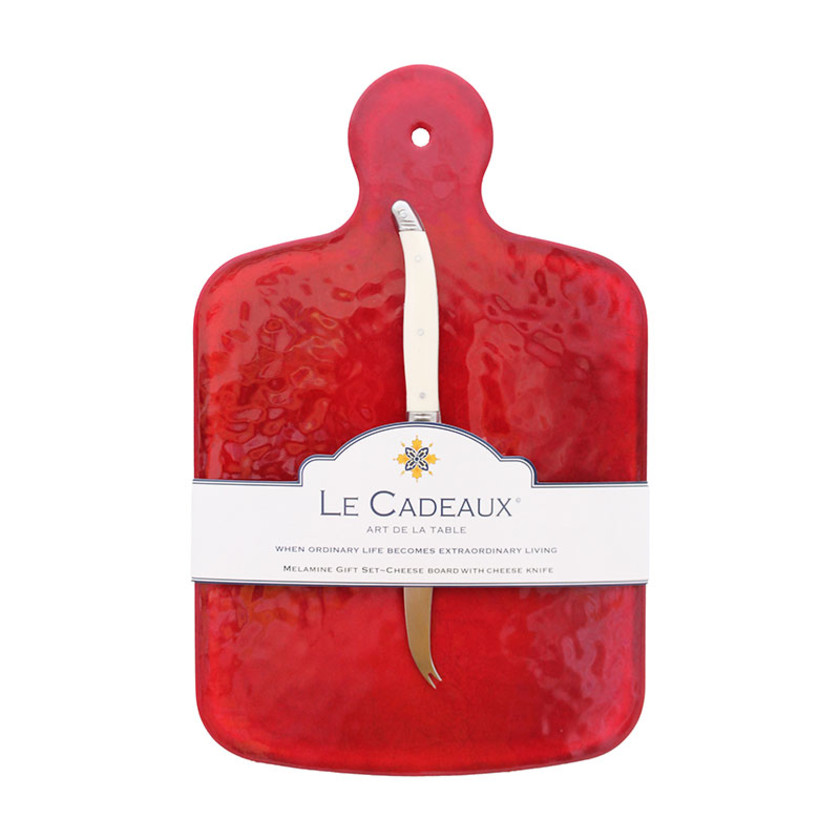 Garnet Melamine Cheese Board with Laguiole Cheese Knife - Garnet,Garnet