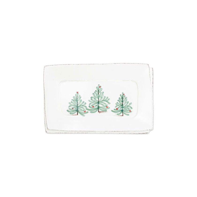 Lastra Holiday Stoneware Small Rectangular Tray