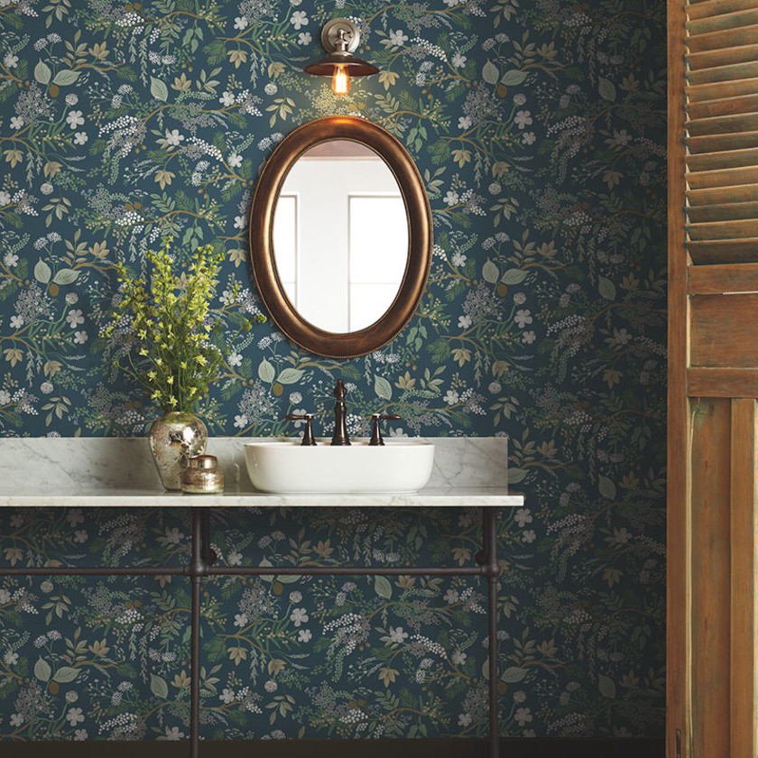 Juniper Forest Traditional Wallpaper - Evergreen,Evergreen