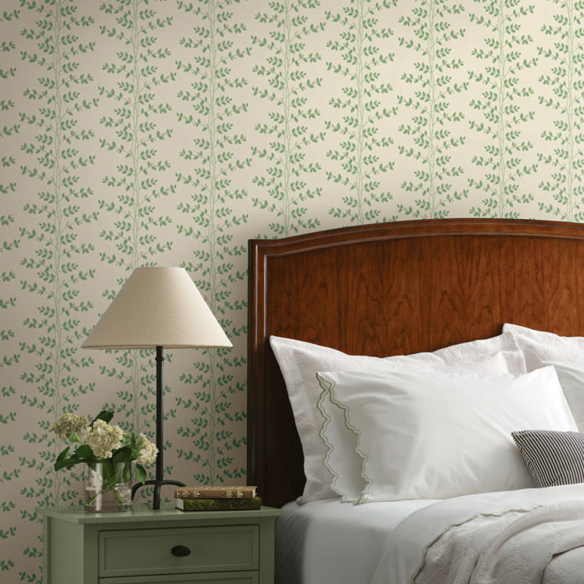 Climbing Vines Traditional Wallpaper - Linen,Linen