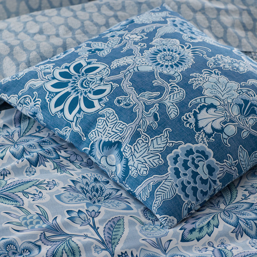 Saanvi Decorative Square Pillow Cover - Blue Multi,Blue Multi