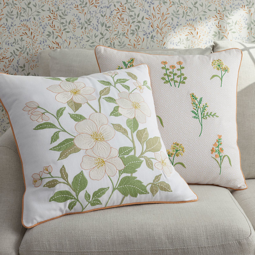 Clemencia Decorative Square Pillow Cover - Rose Multi,Rose Multi