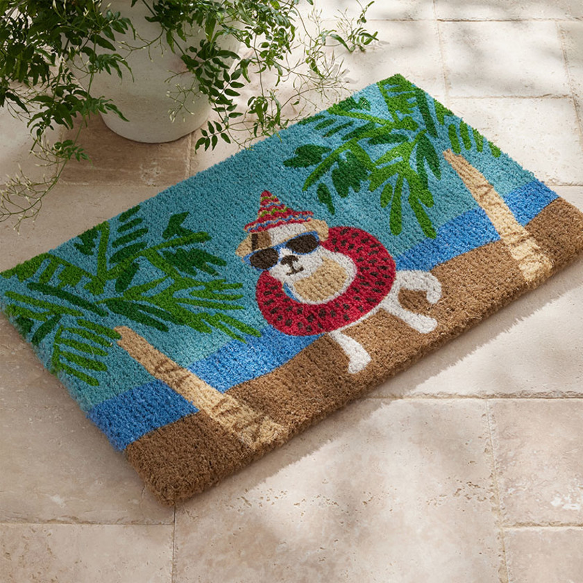 Summer Novelty Coir Doormat - Cool Dogs, 18 in. x 30 in.,Cool Dogs