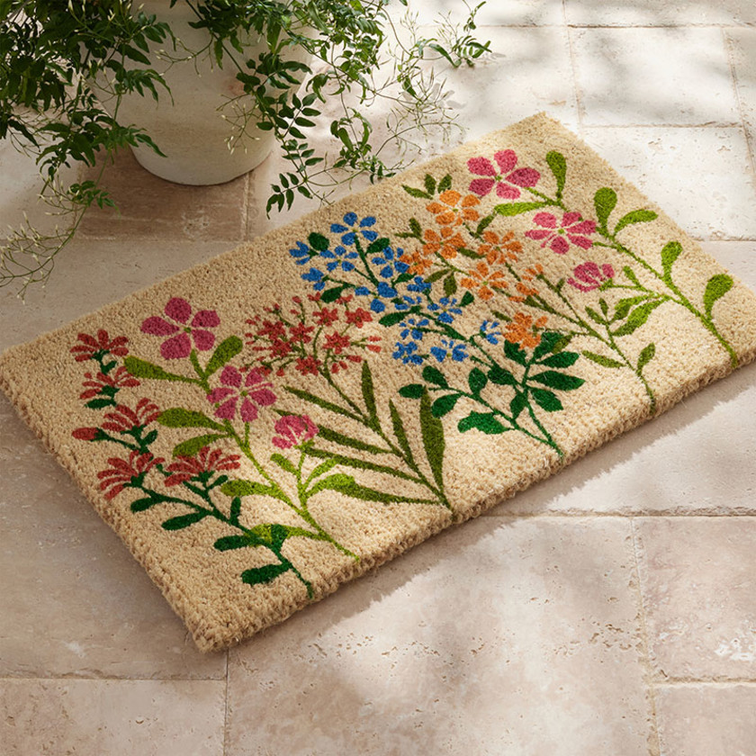 Summer Novelty Coir Doormat - Wildflowers, 18 in. x 30 in.,Wildflowers