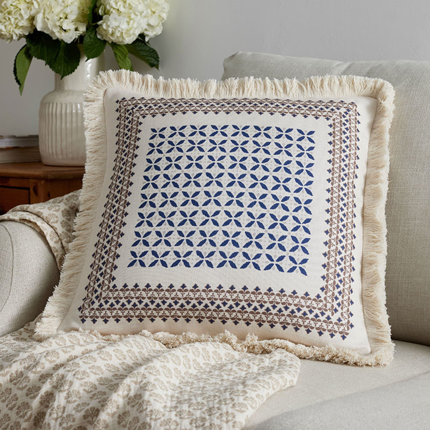 Printed Decorative Square Pillow Cover - Geo Tiles,Geo Tiles