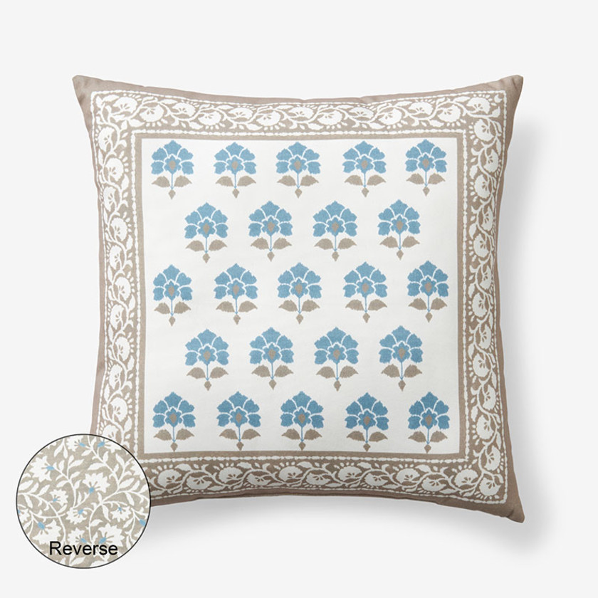 Outdoor Printed Reversible Decorative Square Pillow - Ellary Butti,Ellary Butti
