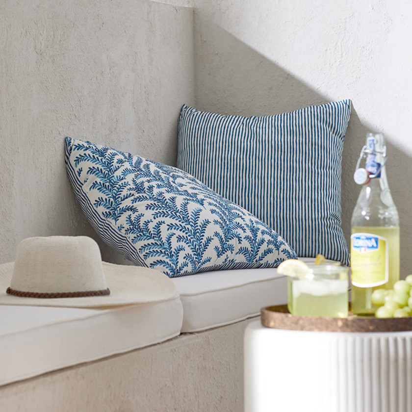 Outdoor Printed Reversible Decorative Square Pillow - Fern,Fern