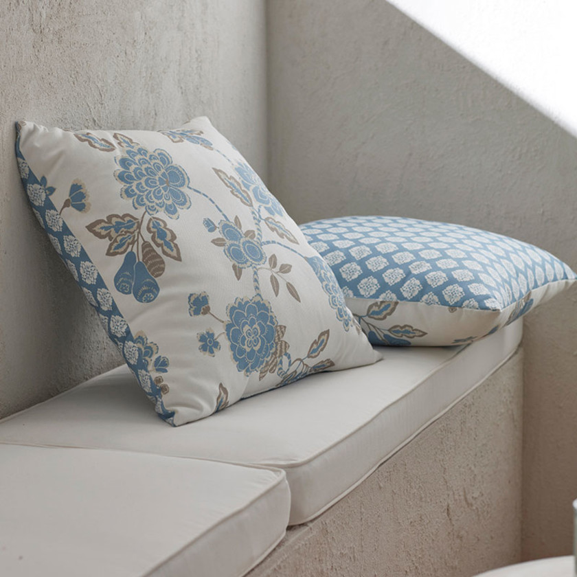 Outdoor Printed Reversible Decorative Square Pillow - Jacobean,Jacobean