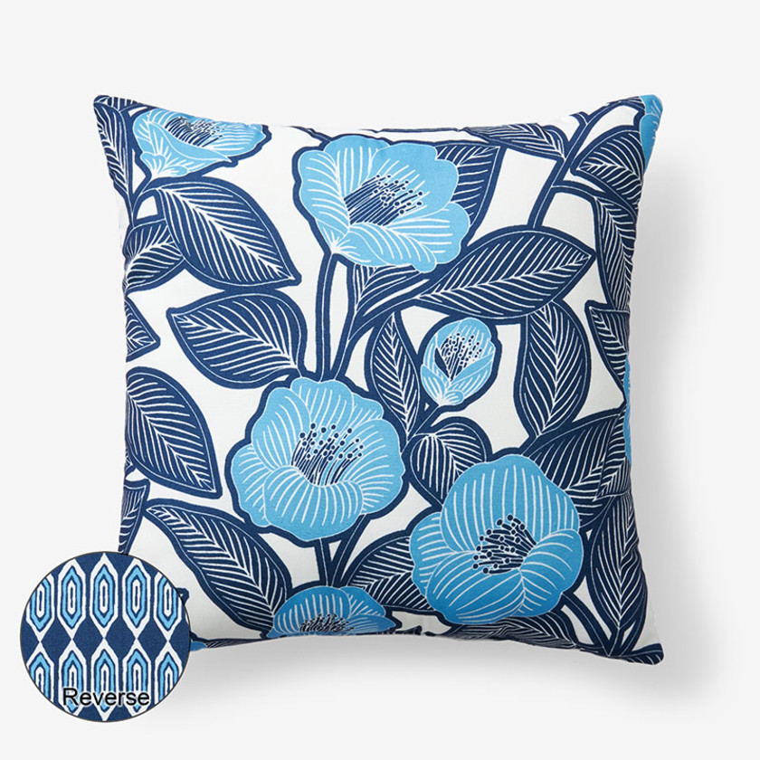 Outdoor Printed Reversible Decorative Square Pillow