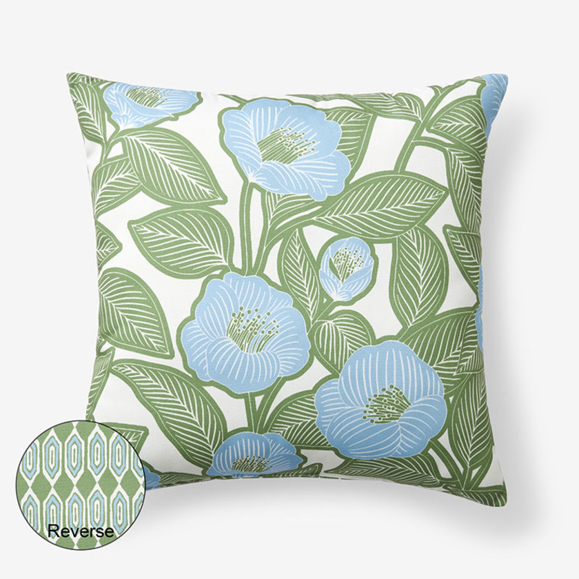 Outdoor Printed Reversible Decorative Square Pillow