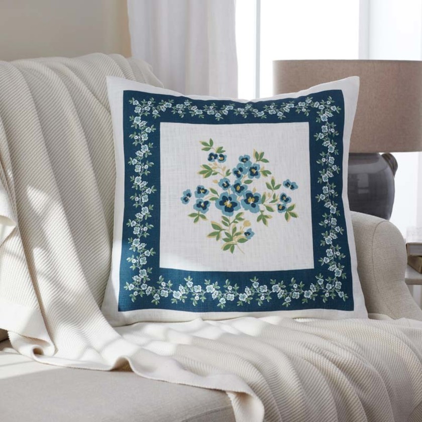 Suhana Decorative Square Pillow Cover - Blue, 20 in. x 20 in.,Blue