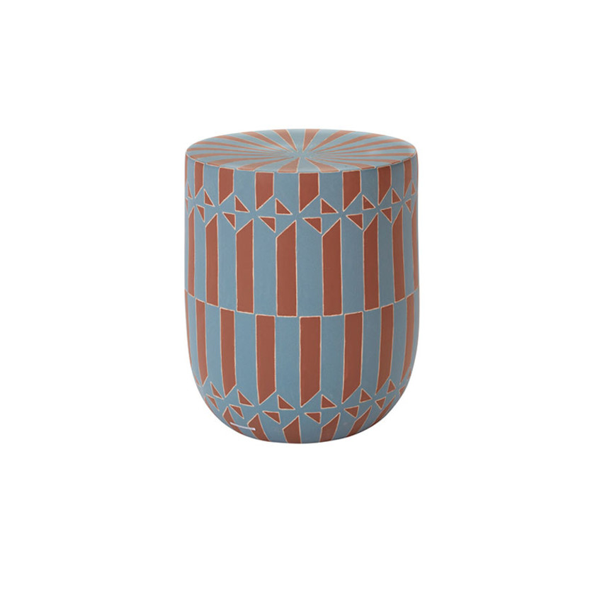 Ceramic Geometric Accent Table