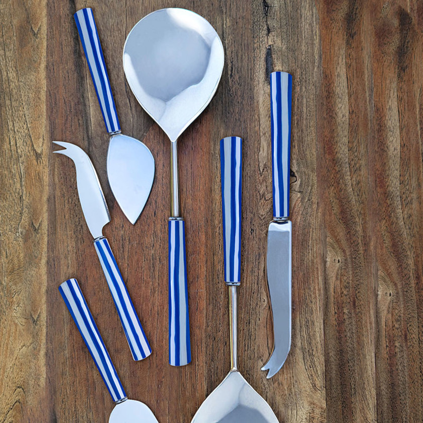 Mediterraneo Melamine Cheese Utensils,Blue