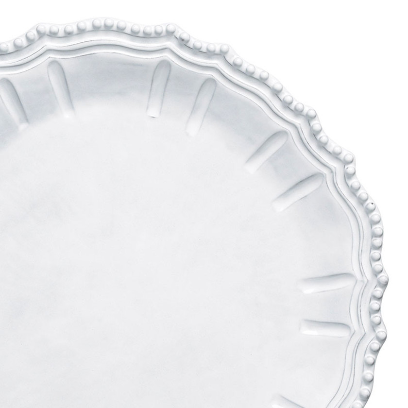 Incanto Baroque Round Platter - White,White