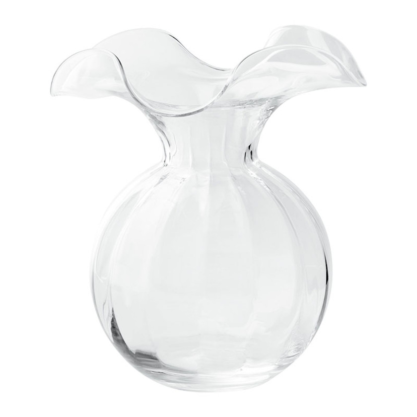 Hibiscus Glass Fluted Vases