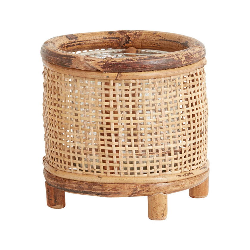 Handwoven Rattan Candle Holder