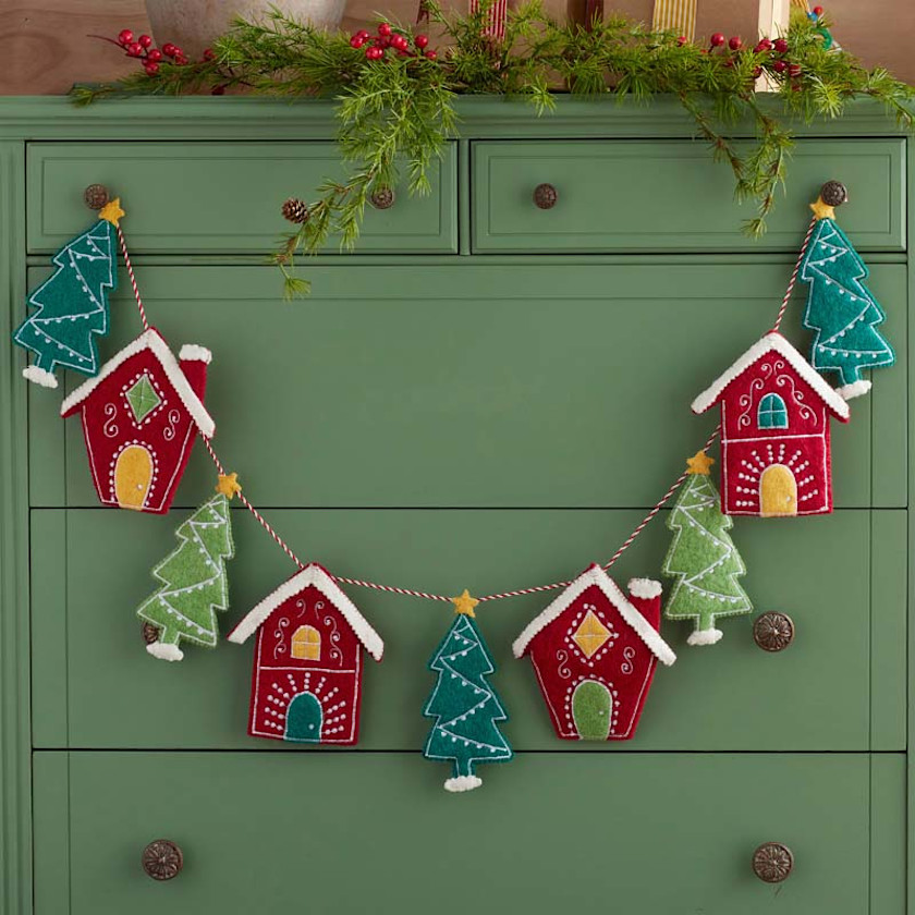 Holiday Felt Bunting - Village,Village