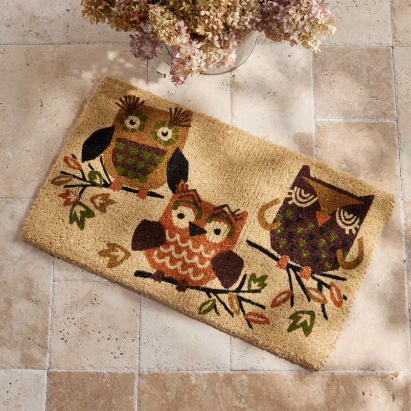 Autumn Coir Door Mat - Owl, 18 in. x 30 in.,Owl