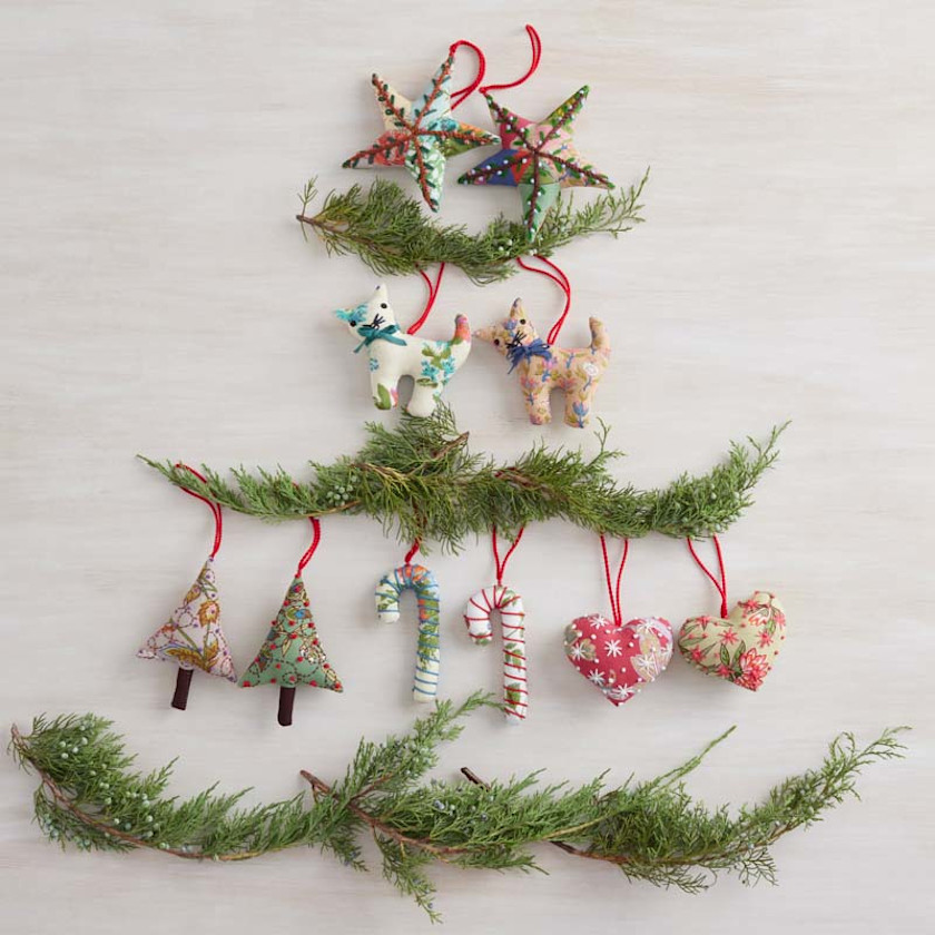 Quilted Ornaments, Set of 2