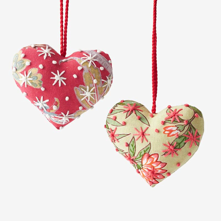 Quilted Ornaments, Set of 2