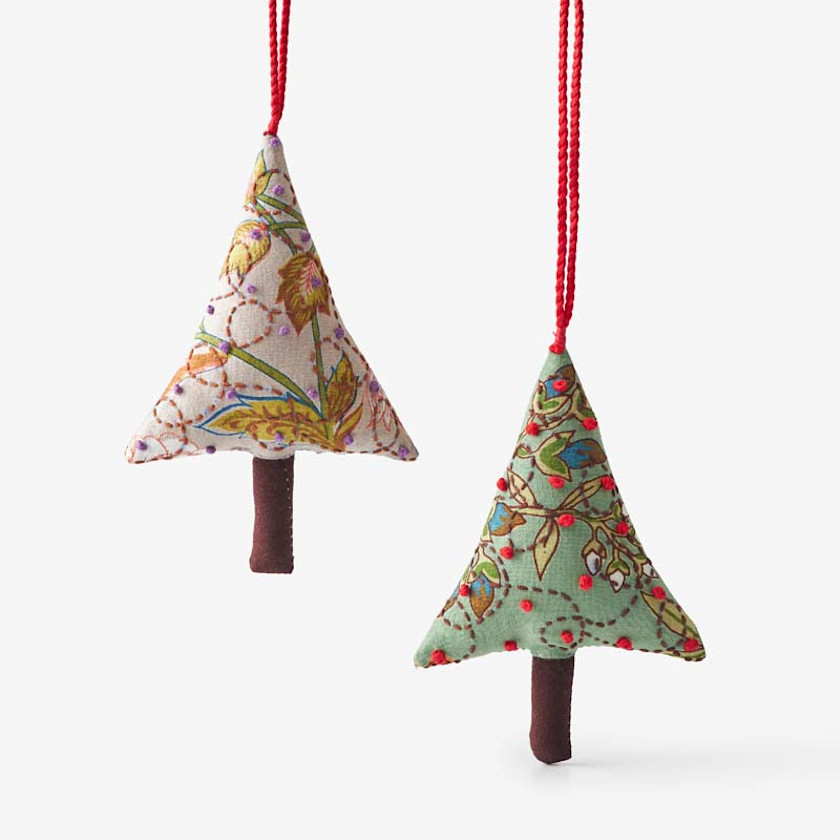 Quilted Ornaments, Set of 2