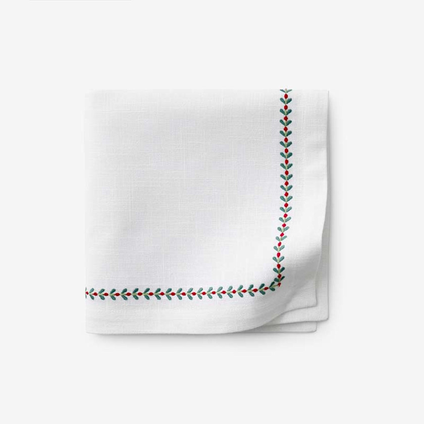 Embroidered Novelty Napkins, Set of 4